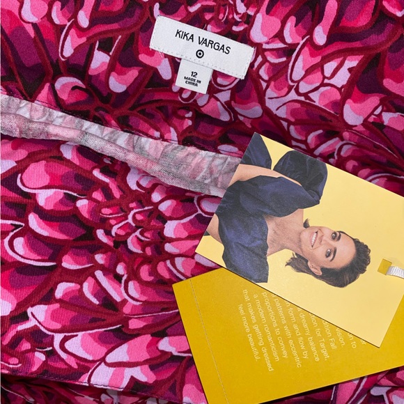 Kika Vargas x Target Mum Floral Scallop Edge Pink Mini Skirt - Picture 6 of 8